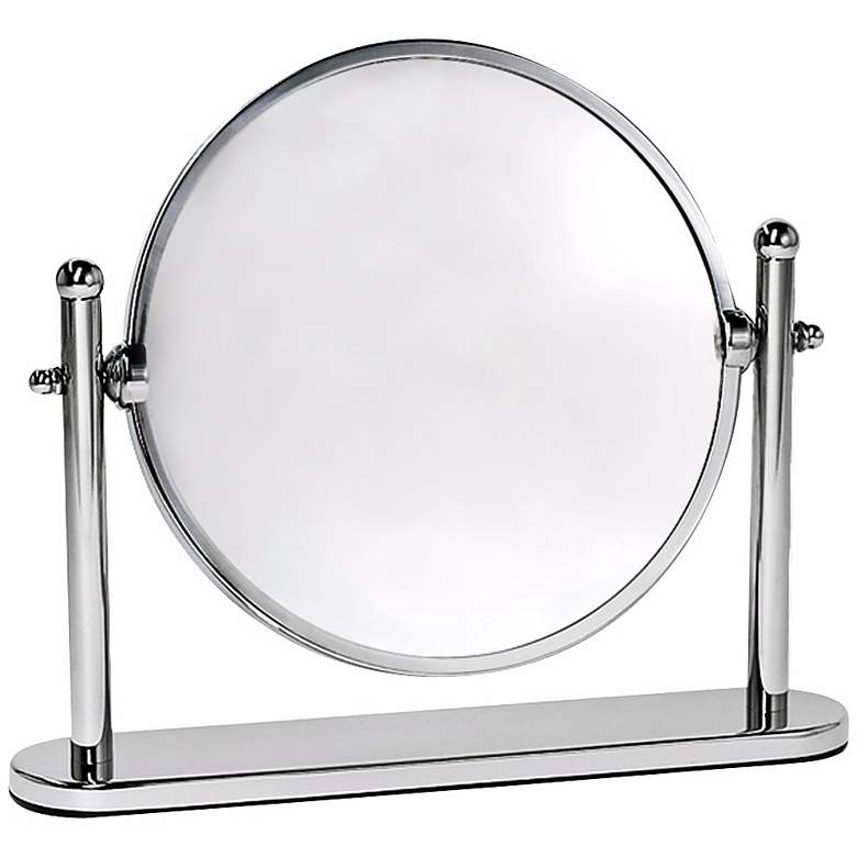 Image 1 Gatco Premier Chrome 10 1/2 inch x 8 1/4 inch Rotating Table Mirror