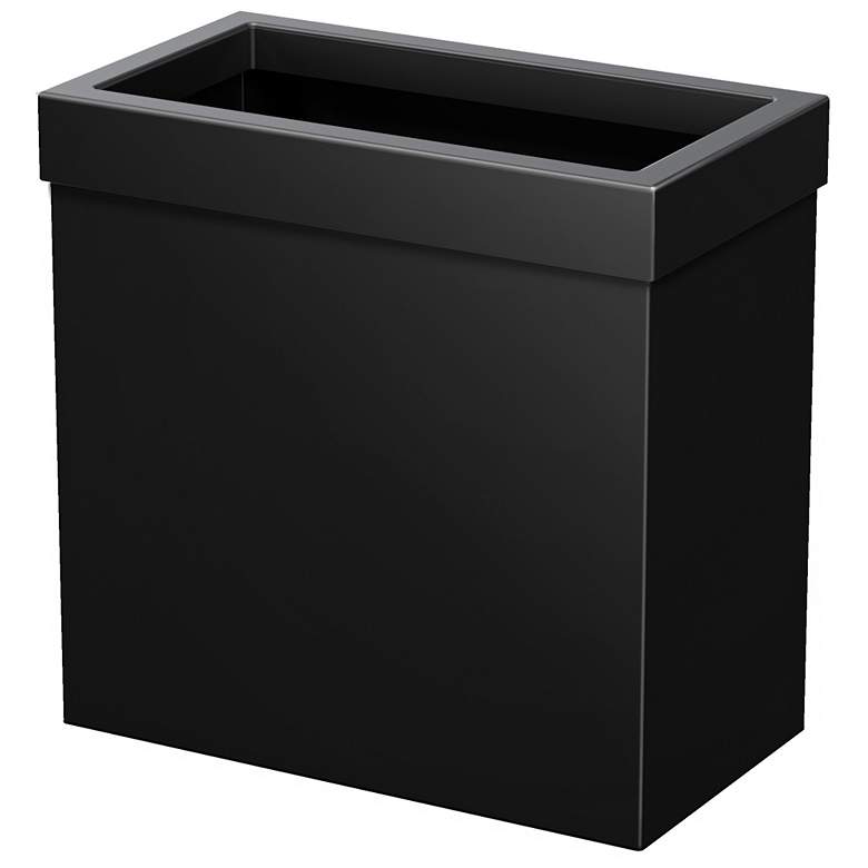 Image 2 Gatco Rectangle Wastebasket 11.875", Matte Black