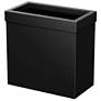 2_Gatco Rectangle Wastebasket 11.875", Matte Black