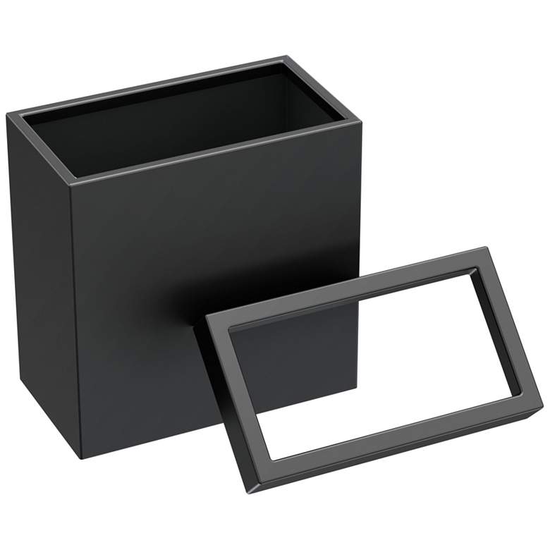 Image 3 Gatco Rectangle Wastebasket 11.875", Matte Black more views
