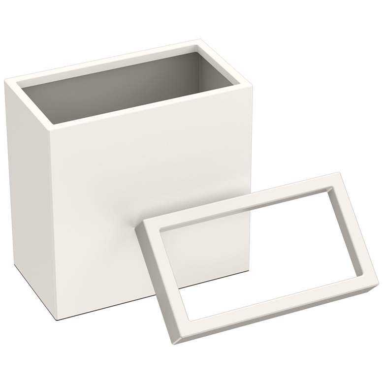 Image 3 Gatco Rectangle Wastebasket 11.875", Matte Pearl more views