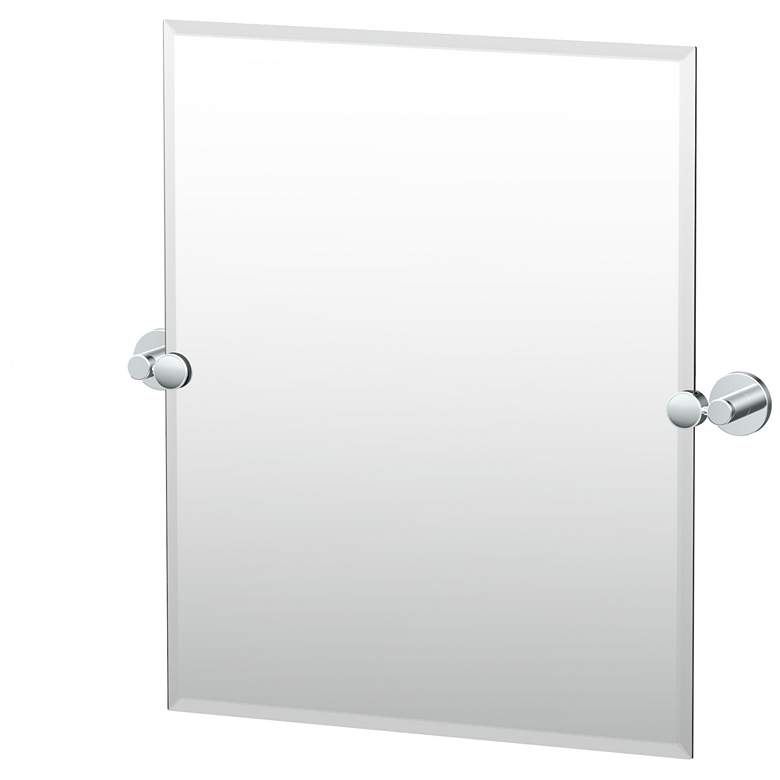 Image 1 Gatco Reveal 24"H Frameless Rectangle Mirror, Chrome