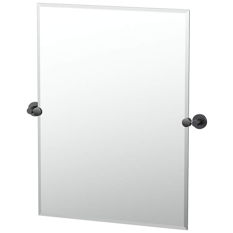 Image 1 Gatco Reveal 31.5"H Frameless Rectangle Mirror, Matte Black