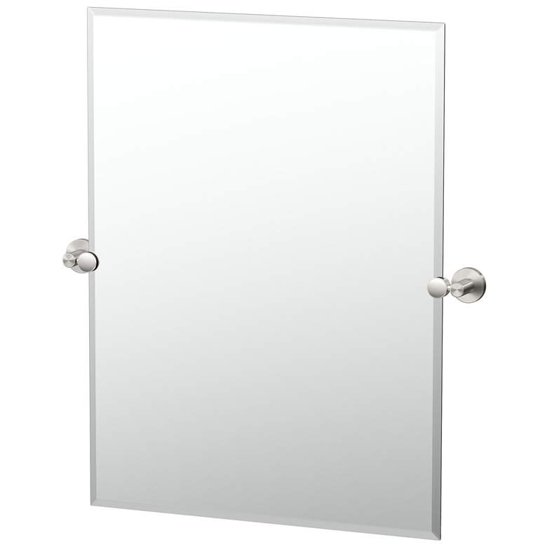 Image 1 Gatco Reveal 31.5"H Frameless Rectangle Mirror, Satin Nickel