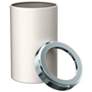 3_Gatco Round Wastebasket 11.875", Matte Pearl/Chrome Lid more views