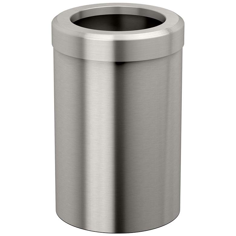 Image 2 Gatco Round Wastebasket 11.875", Satin Nickel