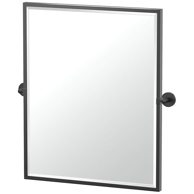 Image 1 Gatco Sky 25"H Framed Rectangle Mirror, Matte Black