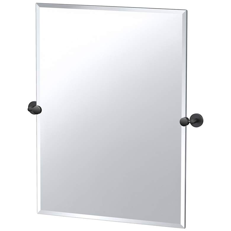 Image 1 Gatco Sky 31.5"H Frameless Rectangle Mirror, Matte Black