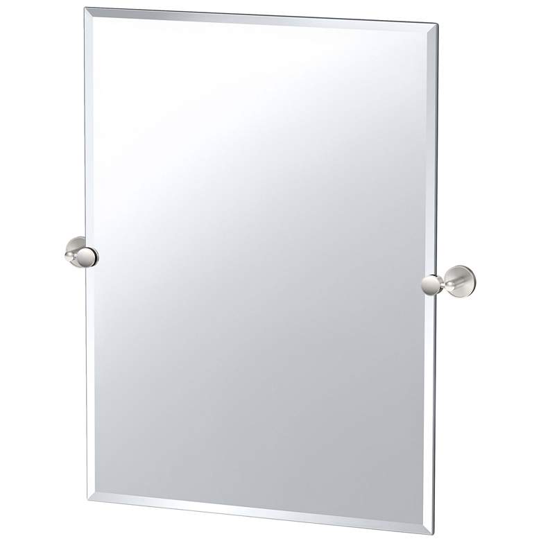 Image 1 Gatco Sky 31.5"H Frameless Rectangle Mirror, Satin Nickel
