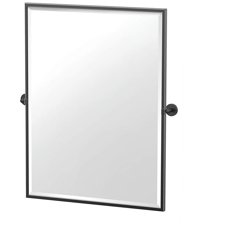 Image 1 Gatco Sky 32.5"H Framed Rectangle Mirror, Matte Black