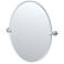 Gatco Sky Chrome 23" x 26 1/2" Oval Vanity Wall Mirror