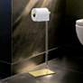 Thumbnail1 of Gatco Square Freestanding Toilet Paper Holder, Acrylic/Brass