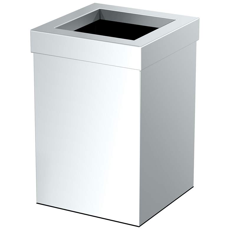 Image 2 Gatco Square Wastebasket 11.875", Chrome
