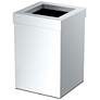 2_Gatco Square Wastebasket 11.875", Chrome