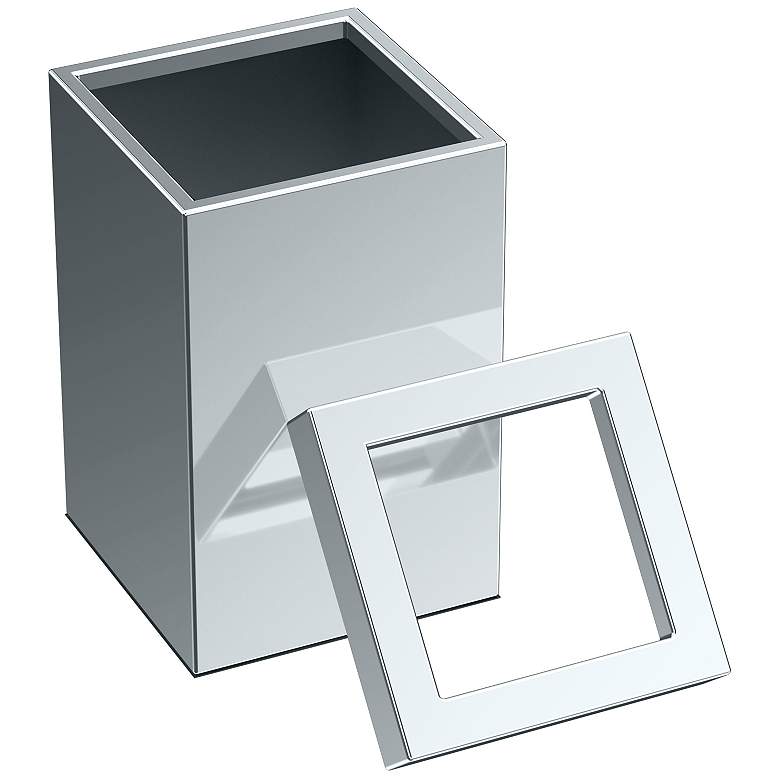 Image 3 Gatco Square Wastebasket 11.875", Chrome more views