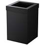 2_Gatco Square Wastebasket 11.875", Matte Black