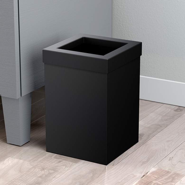 Image 1 Gatco Square Wastebasket 11.875", Matte Black