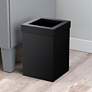 1_Gatco Square Wastebasket 11.875", Matte Black