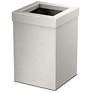 2_Gatco Square Wastebasket 11.875", Satin Nickel