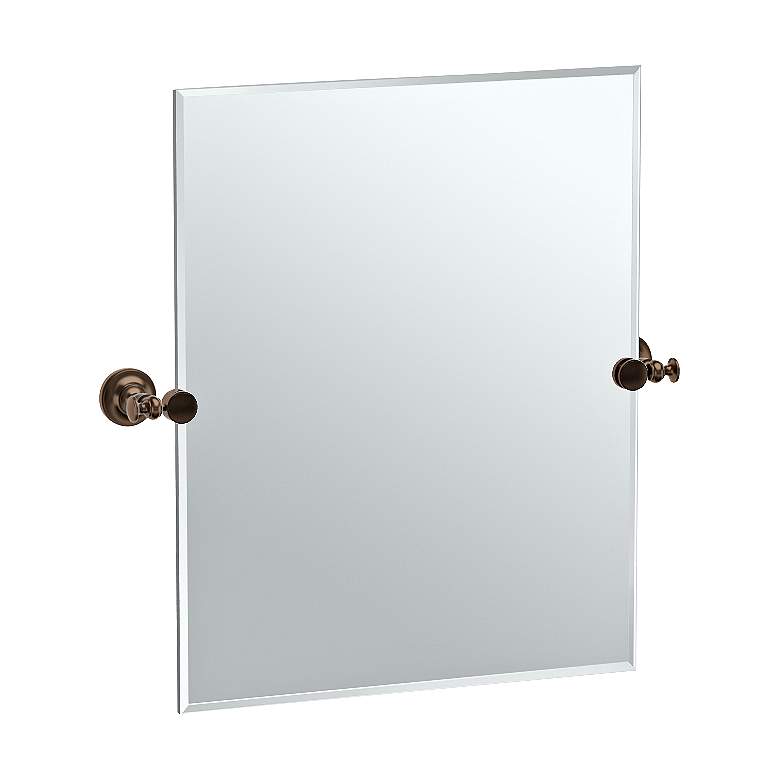 Image 1 Gatco Tavern Bronze 23 1/2 inch x 24 inch Rectangular Vanity Mirror