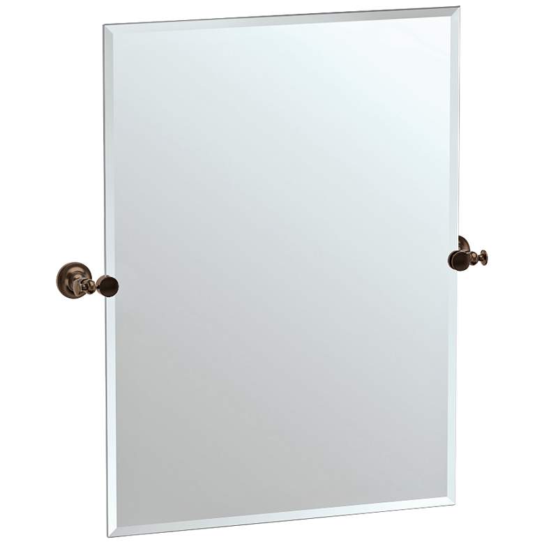 Image 1 Gatco Tavern Bronze 28 inch x 31 1/2 inch Rectangular Vanity Mirror
