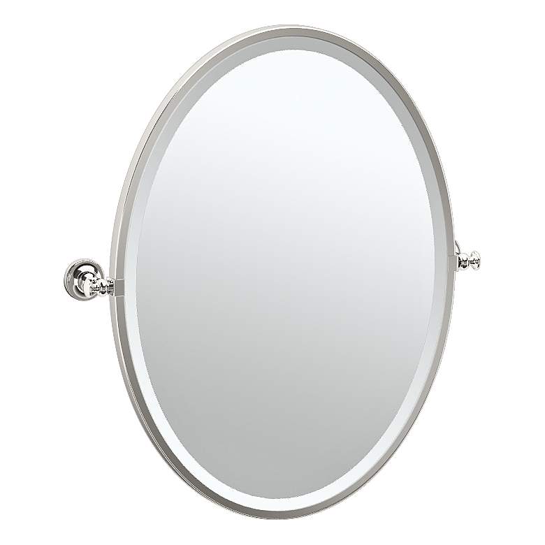 Image 1 Gatco Tavern Polished Nickel 24 1/2" x 27 1/2" Wall Mirror