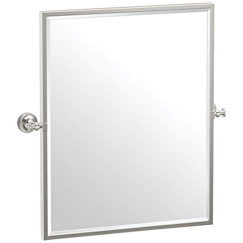 Image 1 Gatco Tavern Polished Nickel 24" x 25" Framed Wall Mirror