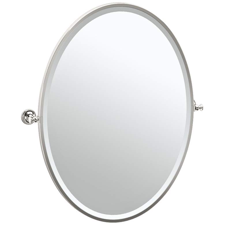 Image 1 Gatco Tavern Polished Nickel 28 1/2" x 33" Wall Mirror