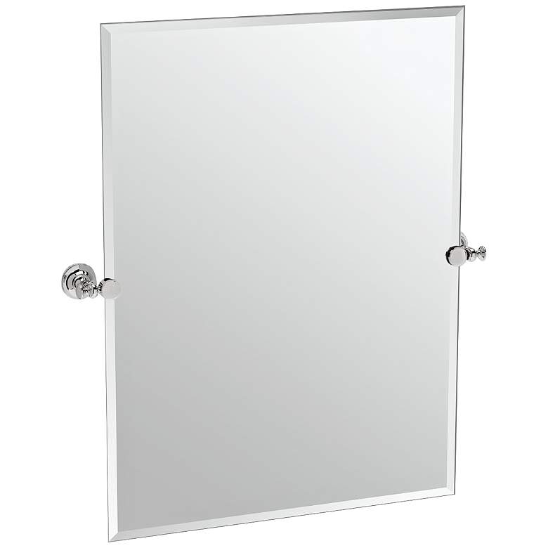 Image 1 Gatco Tavern Polished Nickel 28" x 31 1/2" Wall Mirror