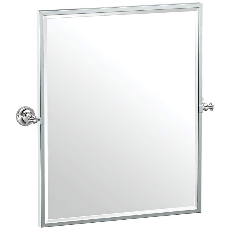 Image 1 Gatco Tavern Satin Nickel 24" x 25" Framed Wall Mirror