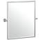 Gatco Tavern Satin Nickel 24" x 25" Framed Wall Mirror