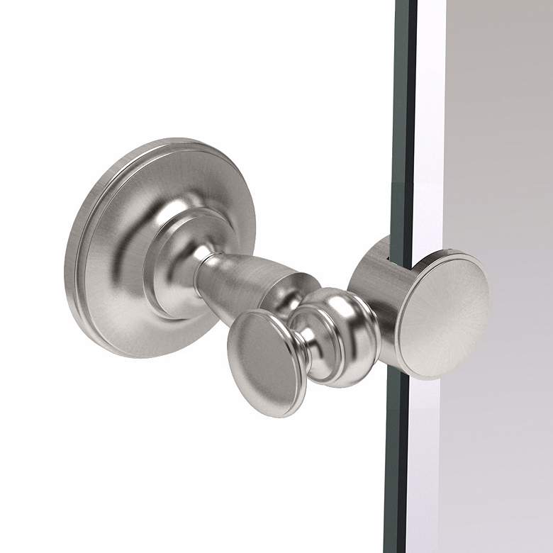 Image 2 Gatco Tavern Satin Nickel 24" x 26 1/2" Oval Wall Mirror more views