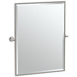 Gatco Tavern Satin Nickel 28" x 32 1/2" Wall Mirror