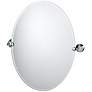 1_Gatco Tiara Chrome 24" x 26" 1/2 Oval Wall Mirror