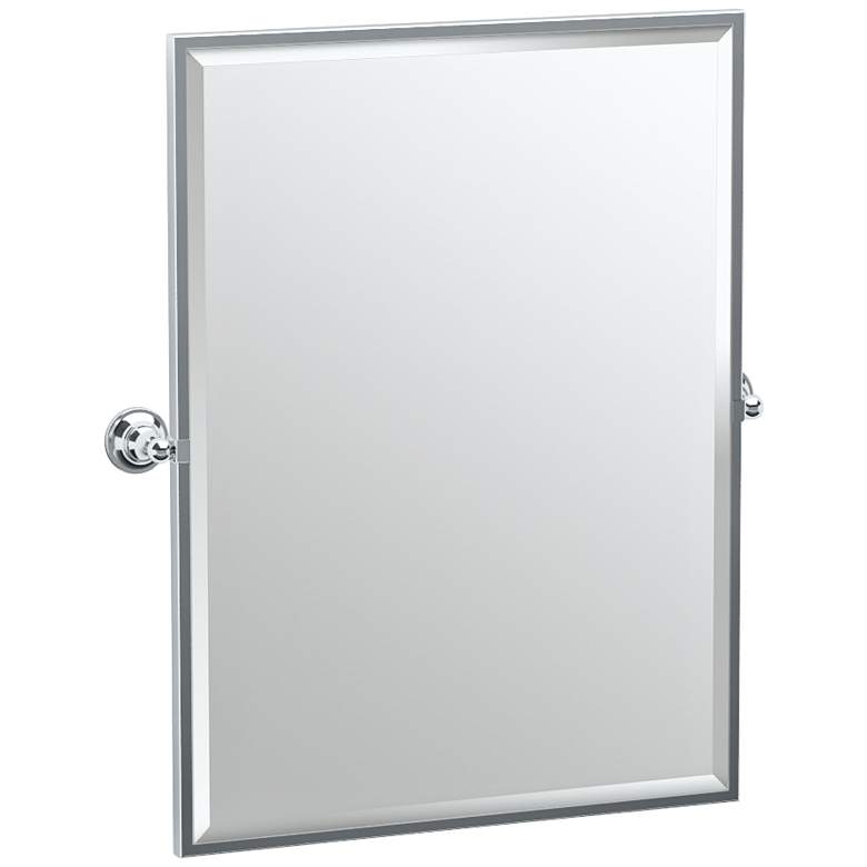Image 1 Gatco Tiara Chrome 28 1/4 inch x 32 1/2 inch Rectangular Wall Mirror
