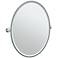 Gatco Tiara Chrome 28 3/4" x 33" Oval Wall Mirror