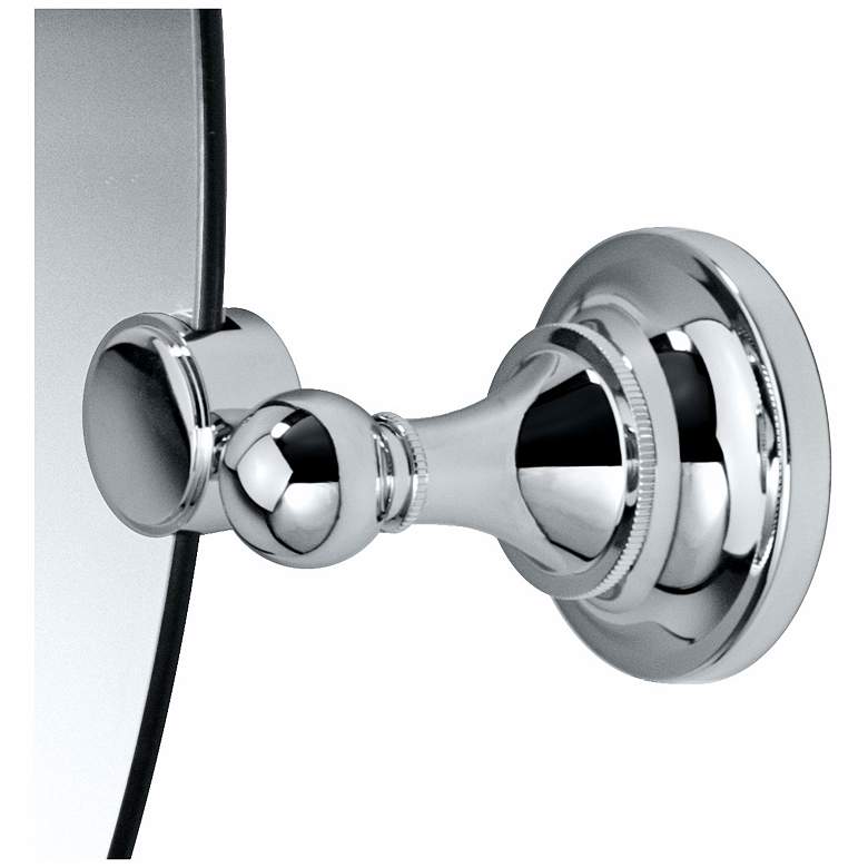 Image 3 Gatco Tiara Chrome 32" High Frameless Oval Wall Mirror more views