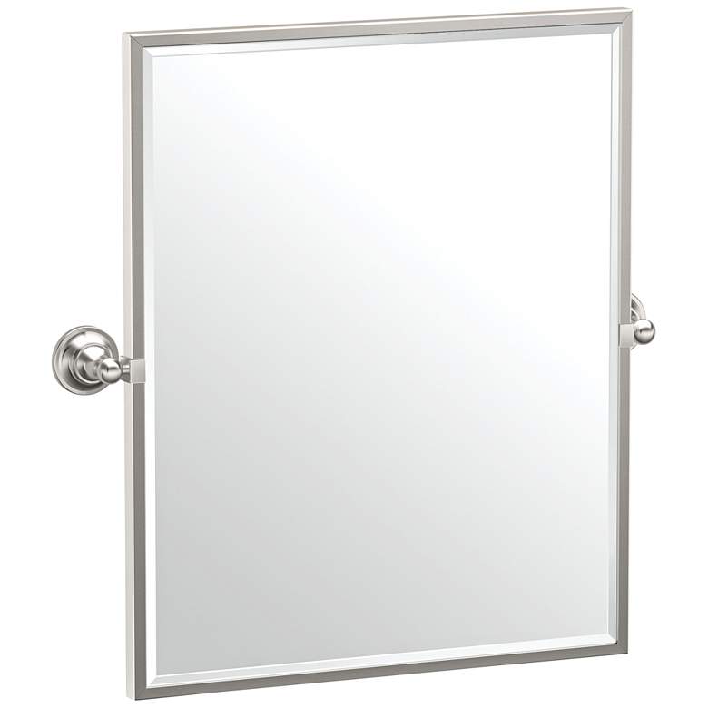 Image 1 Gatco Tiara Satin Nickel 24 1/4 inch x 25 inch Framed Wall Mirror