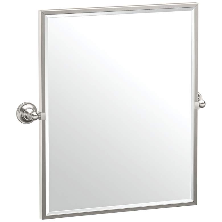 Image 1 Gatco Tiara Satin Nickel 24 1/4" x 25" Framed Wall Mirror