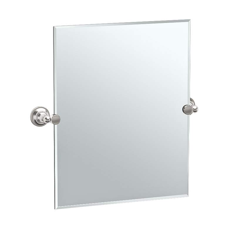 Image 1 Gatco Tiara Satin Nickel 24 3/4" x 24" Frameless Wall Mirror