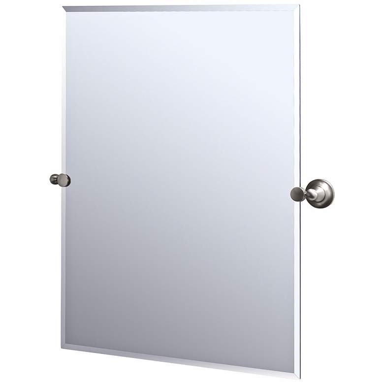 Image 2 Gatco Tiara Satin Nickel 28" x 31 1/2" Tilt Wall Mirror
