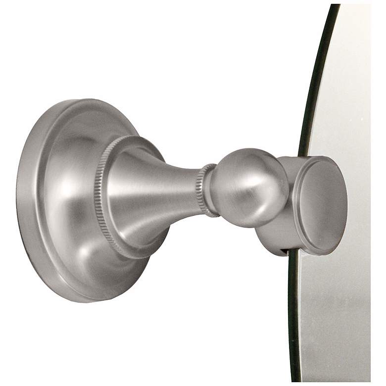 Image 3 Gatco Tiara Satin Nickel 28" x 31 1/2" Tilt Wall Mirror more views