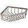 Gatco Trends Satin Nickel 8 1/4" Wide Corner Shower Basket