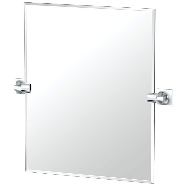 Image 1 Gatco Waterline 24"H Frameless Rectangle Mirror, Chrome
