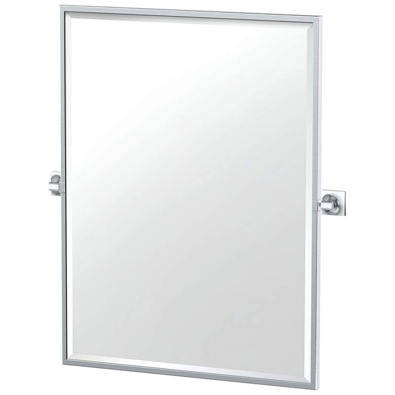 Image 1 Gatco Waterline 32.5"H Framed Rectangle Mirror, Chrome