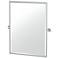 Gatco Waterline 32.5"H Framed Rectangle Mirror, Chrome