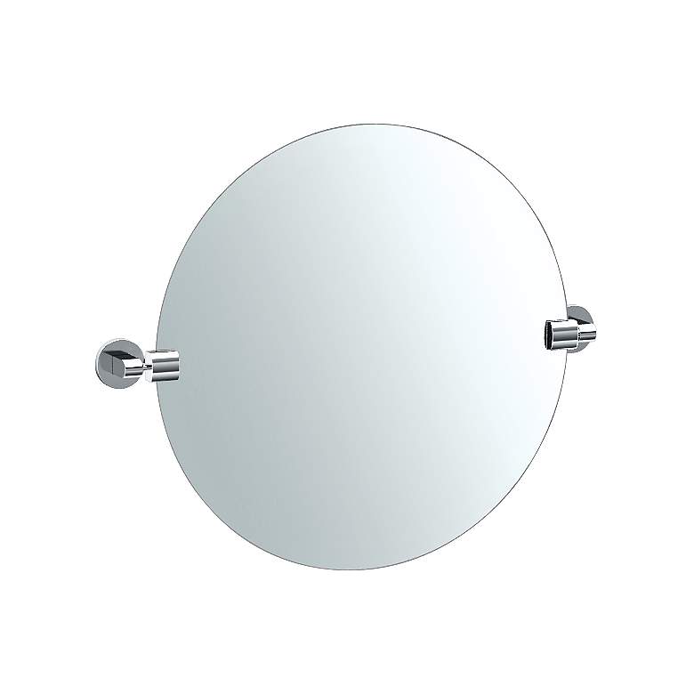 Image 1 Gatco Zone Chrome 24 inch x 19 1/2 inch Round Vanity Mirror