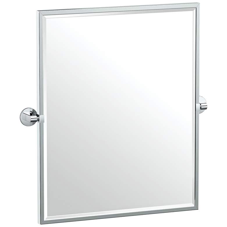 Image 1 Gatco Zone Chrome 24 inch x 25 inch Rectangular Framed Wall Mirror