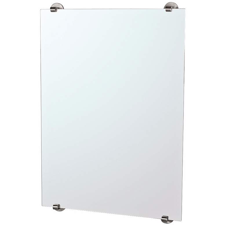Image 1 Gatco Zone Minimalist Satin Nickel 22 inch x 32 inch Wall Mirror