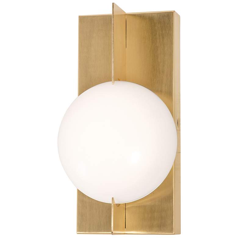 Image 1 Gates 10" High Satin Brass LED Wall Sconce
